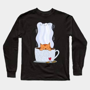 Tea Cat Long Sleeve T-Shirt